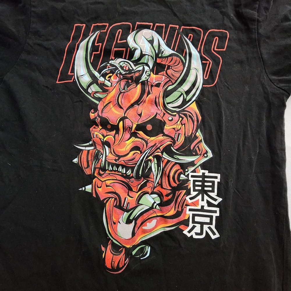 Lane Seven Red Horned Devil Legends Black T-Shirt Men's S